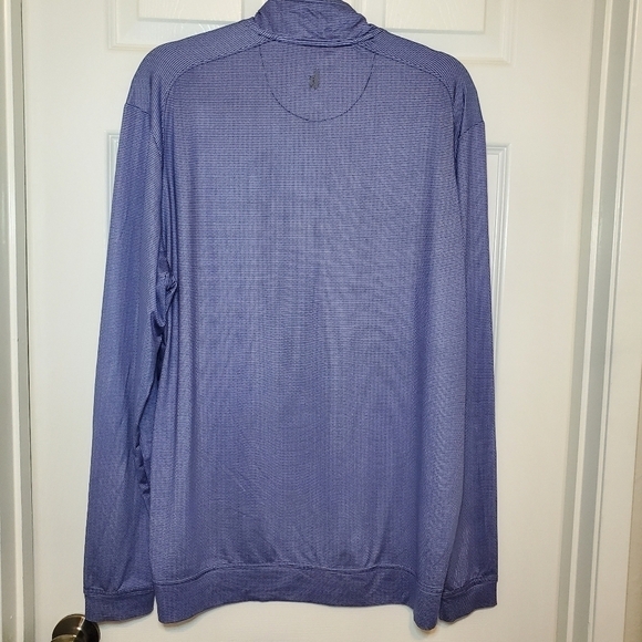JOHNNIE-O Size L Mens Blue 1/4 Zip Cotton Blend Performance Sweater Pullover - Picture 6 of 11